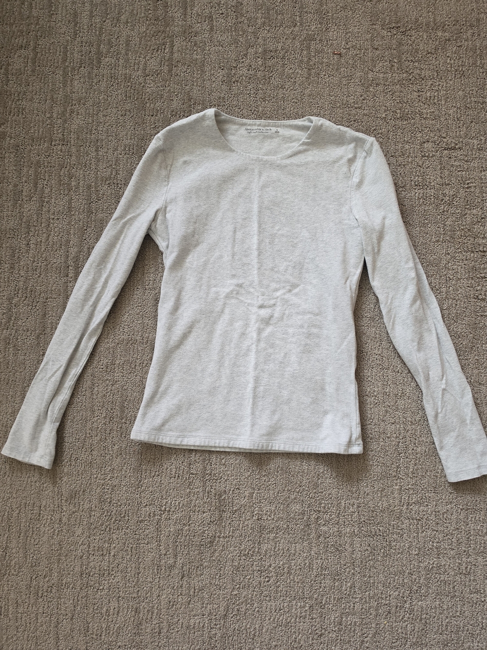 Abercrombie & Fitch Heather Gray Crewneck Tee